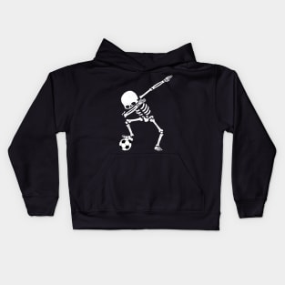 Halloween Dabbing Skeleton Soccer Shirt Dab Pose Soccer Ball Kids Hoodie